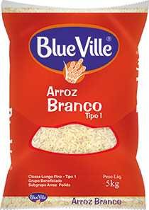 7896011906874 - ARROZ BRANCO TIPO 1 BLUE VILLE PACOTE 5KG