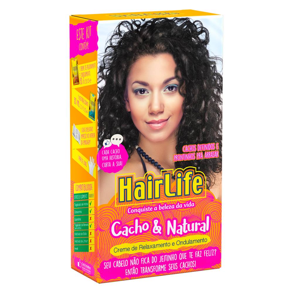 7896013581369 - TRANSFORMACAO ALISANTE/RELAXANTE EMBELLEZE HAIRLIFE CACHO&NATURAL KIT