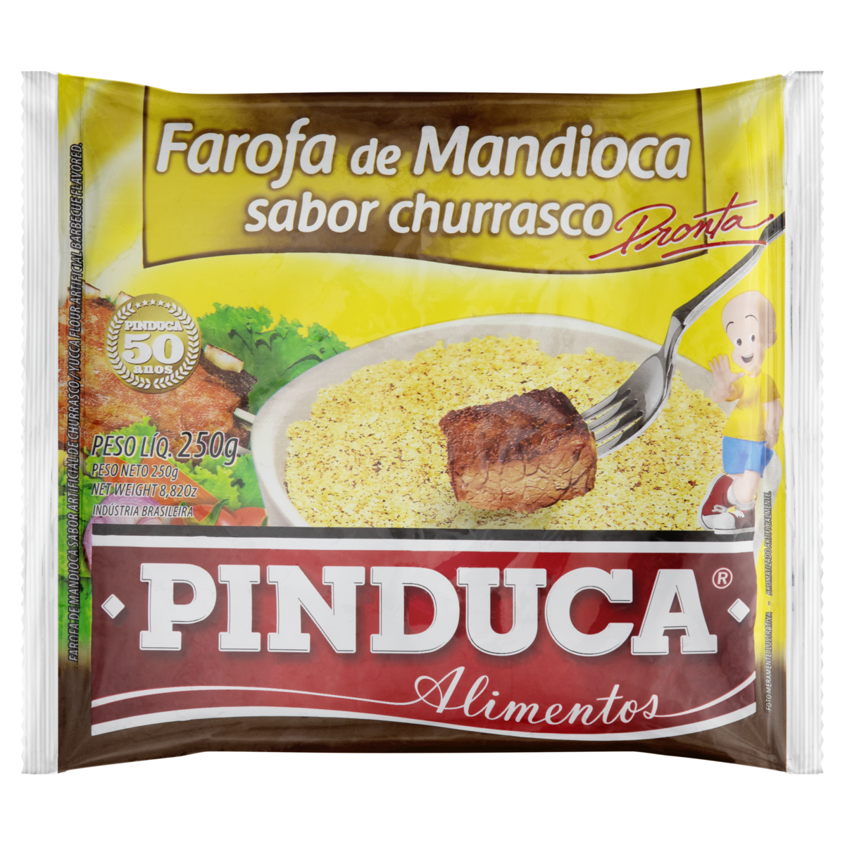 7896015912048 - FAROFA DE MANDIOCA CHURRASCO PINDUCA PACOTE 250G