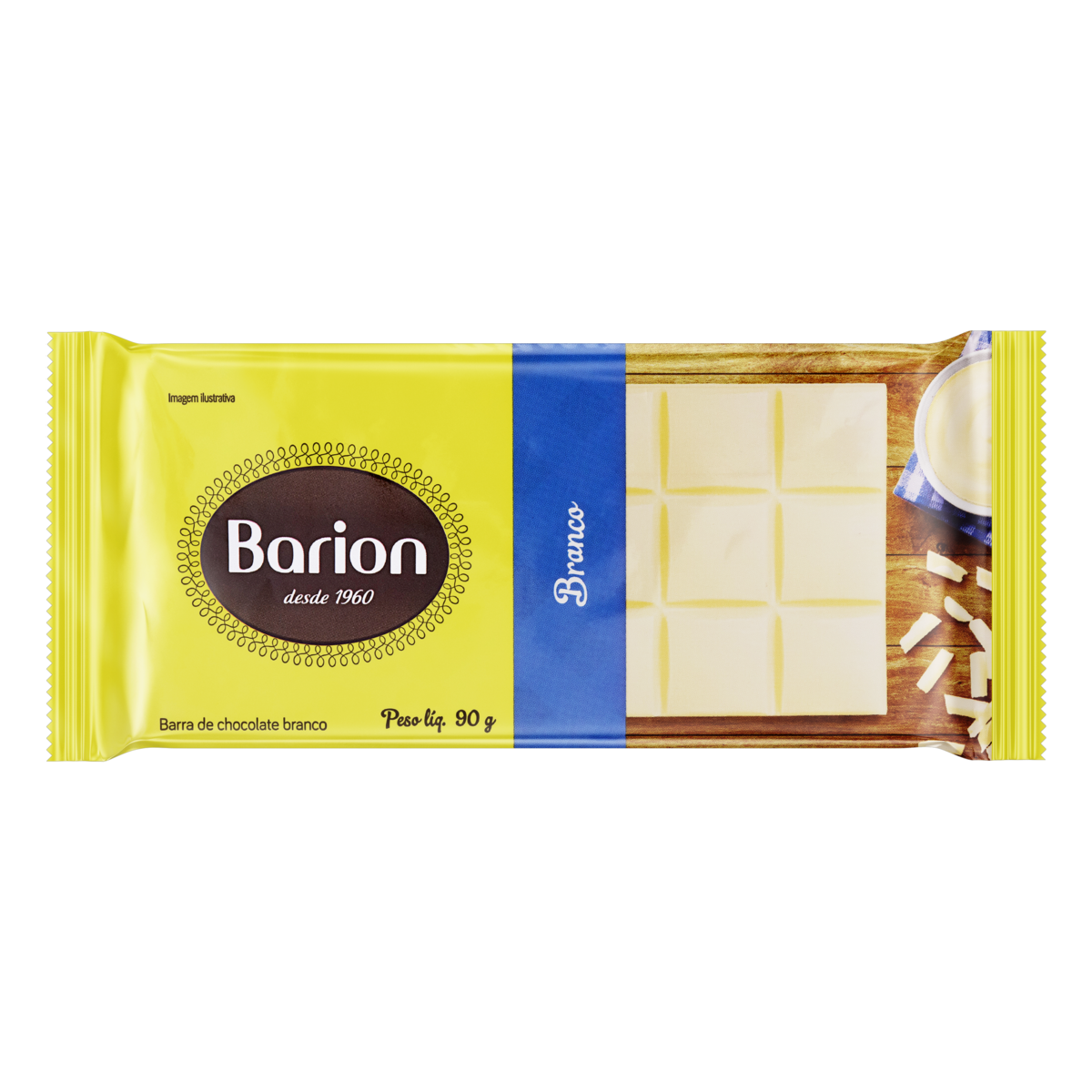 7896018212091 - CHOCOLATE BRANCO BARION PACOTE 90G