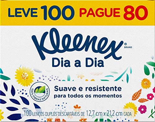 7896018703841 - LENÇO DE PAPEL FOLHA DUPLA SUAVE KLEENEX KIDS CAIXA LEVE 100 PAGUE 80 UNIDADES