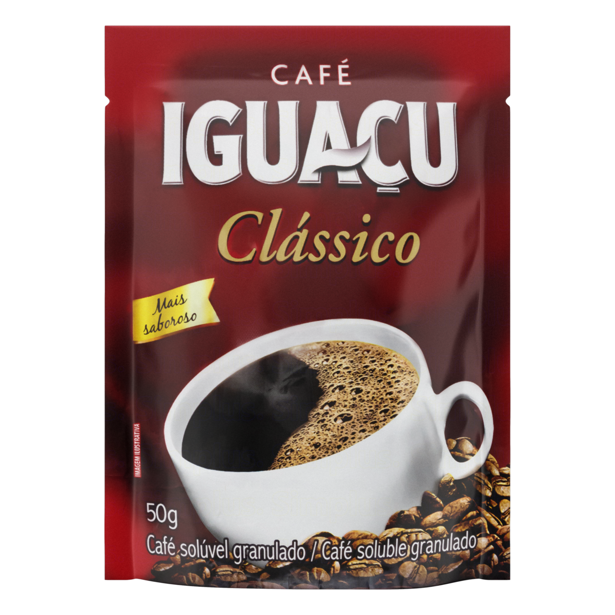 7896019206761 - CAFÉ SOLÚVEL GRANULADO CLÁSSICO IGUAÇU SACHÊ 50G