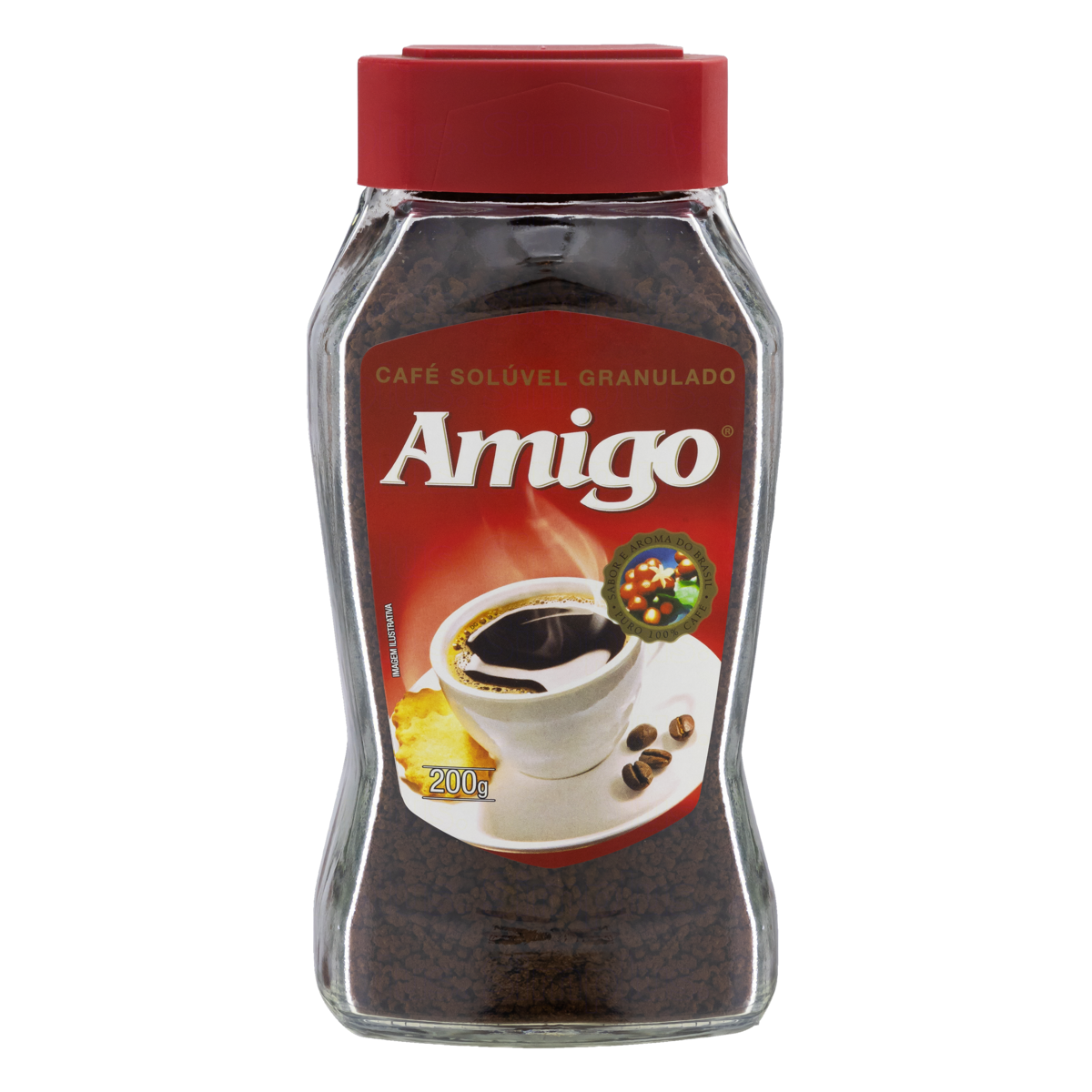 7896019208031 - CAFÉ SOLÚVEL GRANULADO AMIGO VIDRO 200G