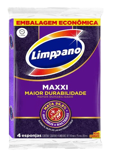 7896021624614 - ESPONJA LIMPPANO MAXXI C/4