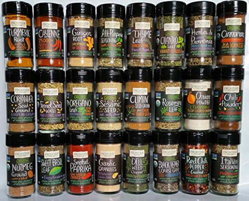 0789603248025 - FRONTIER GOURMET TOP 24 SPICE SET - GREAT GIFT FOR FOODIE , NEWLYWED OR HOUSEWARMING.PALEO AND WHOLE30