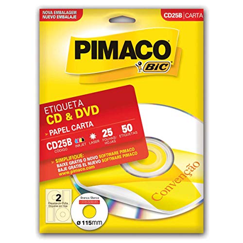 7896041925692 - ETIQUETA PIMACO INK JET CD/DVD