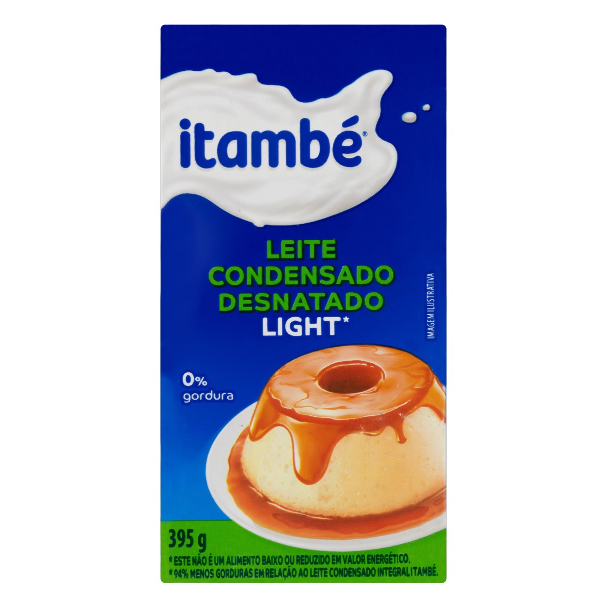 7896051164821 - LEITE CONDENSADO DESNATADO LIGHT ITAMBÉ CAIXA 395G