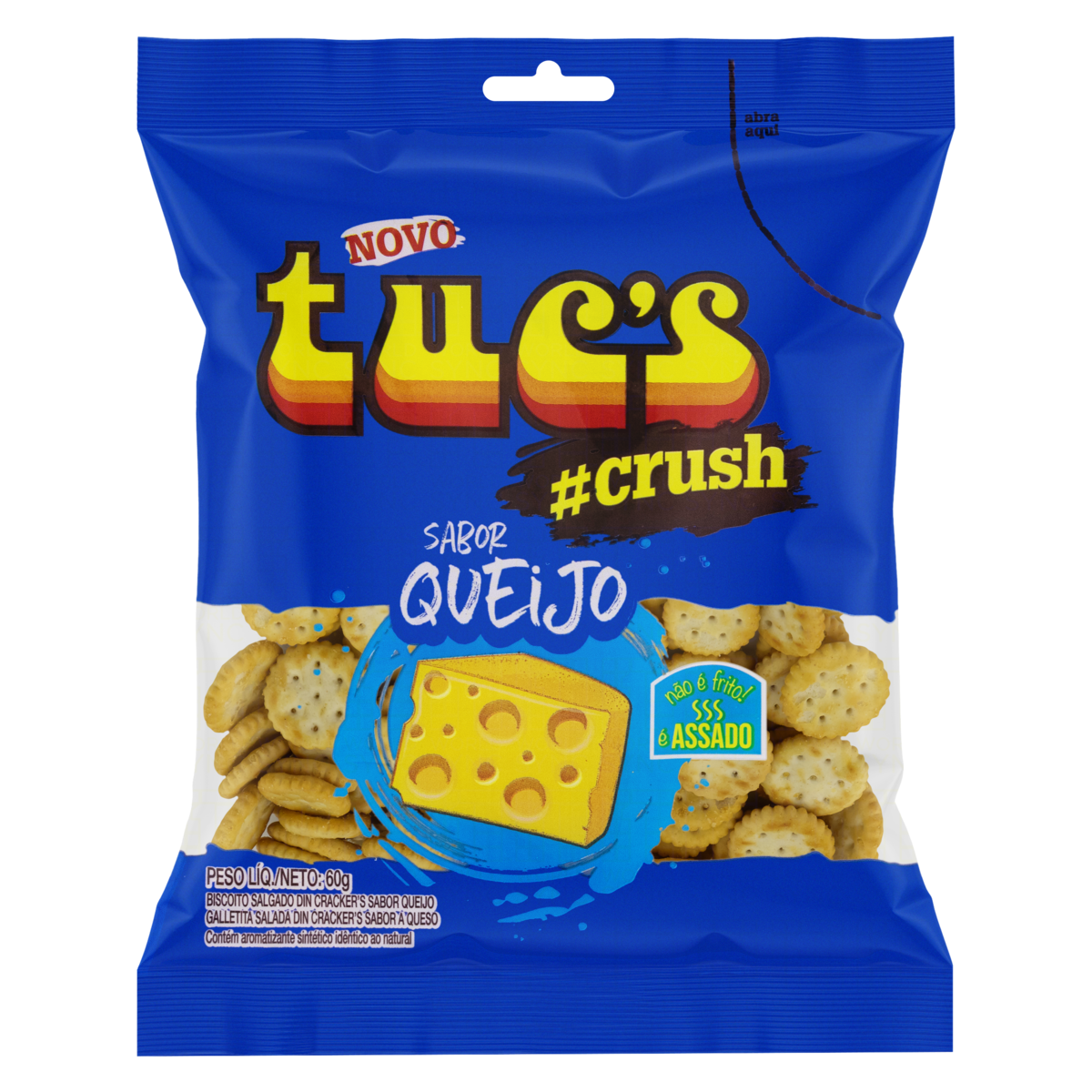 7896061302541 - BISCOITO DIN CRACKERS QUEIJO TUCS CRUSH PACOTE 50G