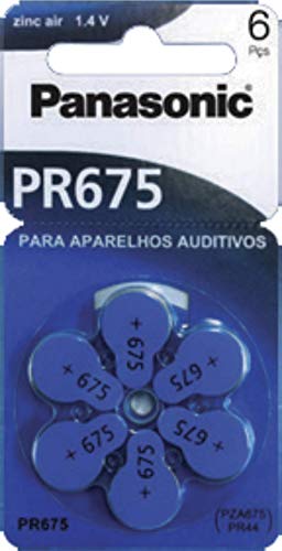 7896067200261 - BATERIA AUDITIVA PANASONIC COM 6 UNIDADES REF: PR675H