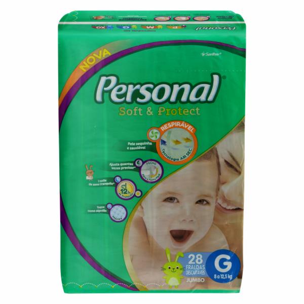 Ofertas de Fralda Personal Soft & Protect G, pacote com 24