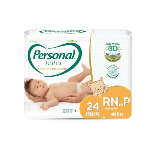 7896110012025 - FRALDA DESCARTÁVEL PERSONAL BABY PREMIUM PROTECTION RN ATÉ P PACOTE 24 UNIDADES