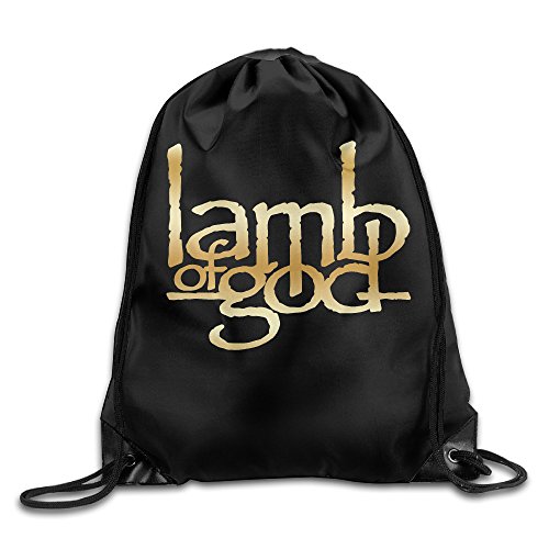 7896185182289 - LAMB OF GOD BAND GOLD LOGO DRAWSTRING BACKPACK BAG