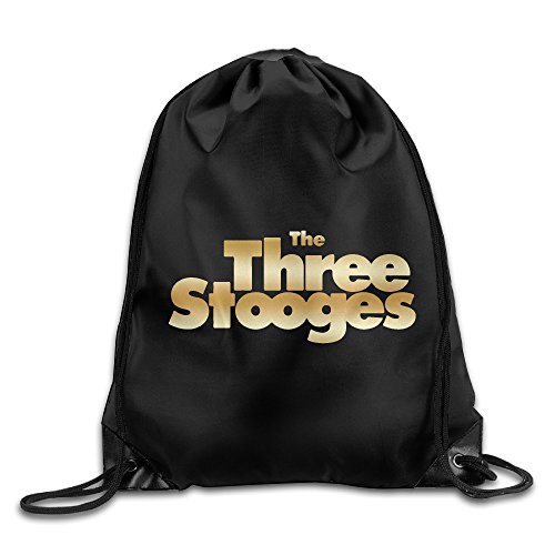 7896185184238 - THE THREE STOOGES GOLD LOGO DRAWSTRING BACKPACK BAG