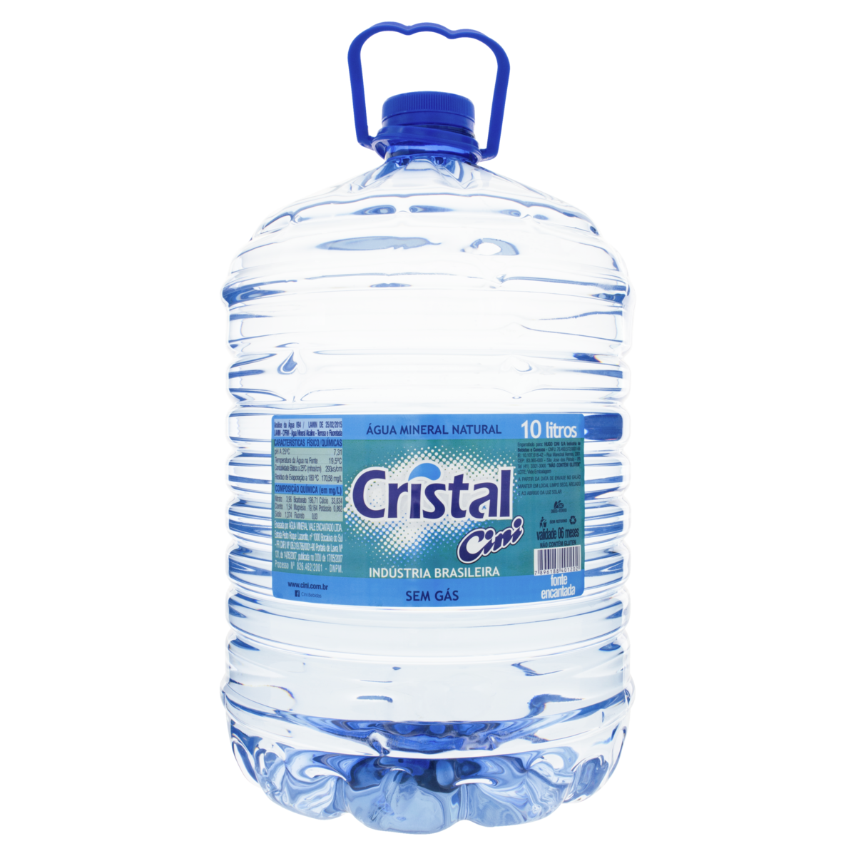 Água Mineral Cristalina Sem Gás Garrafa