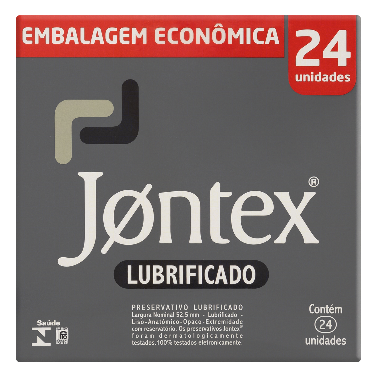 7896222720894 - PACK PRESERVATIVO MASCULINO LUBRIFICADO JONTEX CAIXA 24 UNIDADES EMBALAGEM ECONÔMICA