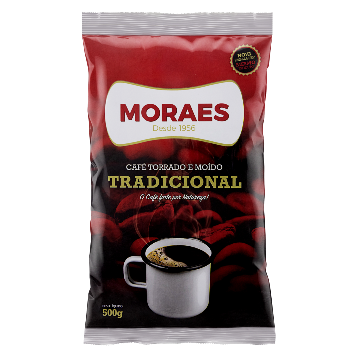 7896235100027 - CAFÉ TORRADO E MOÍDO TRADICIONAL MORAES PACOTE 500G