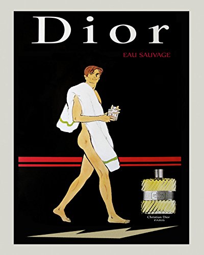7896241340905 - 16X20 DIOR COLOGNE EAU SAUVAGE MAN BATH PARIS FRANCE FRENCH VINTAGE POSTER REPRO STANDARD IMAGE SIZE FOR FRAMING. WE HAVE OTHER SIZES AVAILABLE!