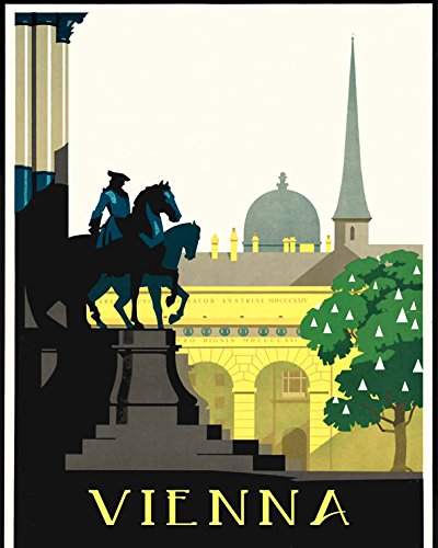 7896241344354 - 16 X 20 VIENNA CITY CAPITAL AUSTRIA BUILDINGS HORSE STATUE TRIP TRAVEL TOURISM VINTAGE POSTER REPRO STANDARD IMAGE SIZE FOR FRAMING. WE HAVE OTHER SIZES AVAILABLE!