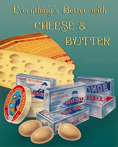 7896241353424 - 16 X 20 CAMENBERT CHEESE BUTTER EGGS KITCHEN RESTAURANT FRENCH FOOD VINTAGE POSTER REPRO STANDARD IMAGE SIZE FOR FRAMING. WE HAVE OTHER SIZES AVAILABLE!