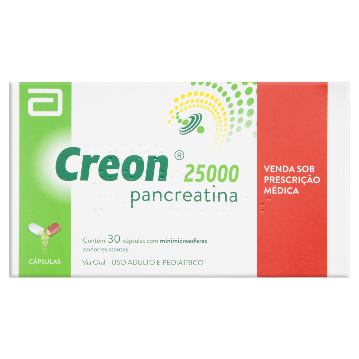 CREON 25000 ABBOTT CAIXA 30 CÁPSULAS GTIN/EAN/UPC 7896255766791