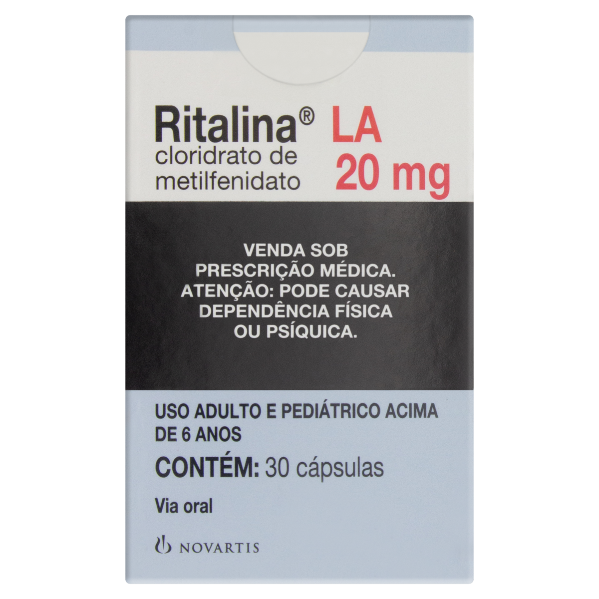 RITALINA LA 20 MG 30 CÁPSULAS NOVARTIS PHARMA - GTIN/EAN/UPC