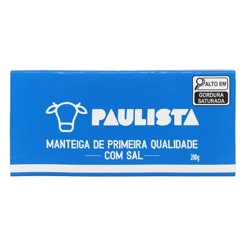 7896294901764 - MANTEIGA DE PRIMEIRA QUALIDADE COM SAL PAULISTA 200G