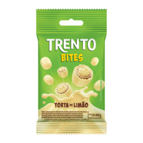 7896306621659 - CHOCOLATE TRENTO BITS 40G TORTA DE LIMAO