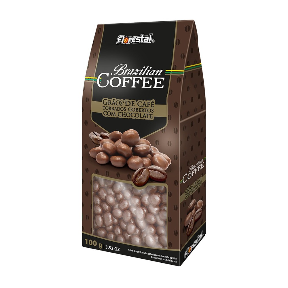 7896321019677 - CHOC.COM GRAOS DE CAFE 100G BRAZILIAN COOFFEE
