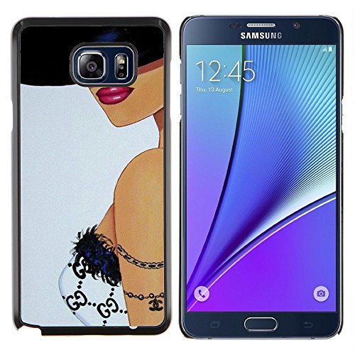 7896346700147 - STUSS CASE / HARD PROTECTIVE CASE COVER - WOMAN HAT BRA LIPS SEXY ART - SAMSUNG GALAXY NOTE 5 5TH N9200