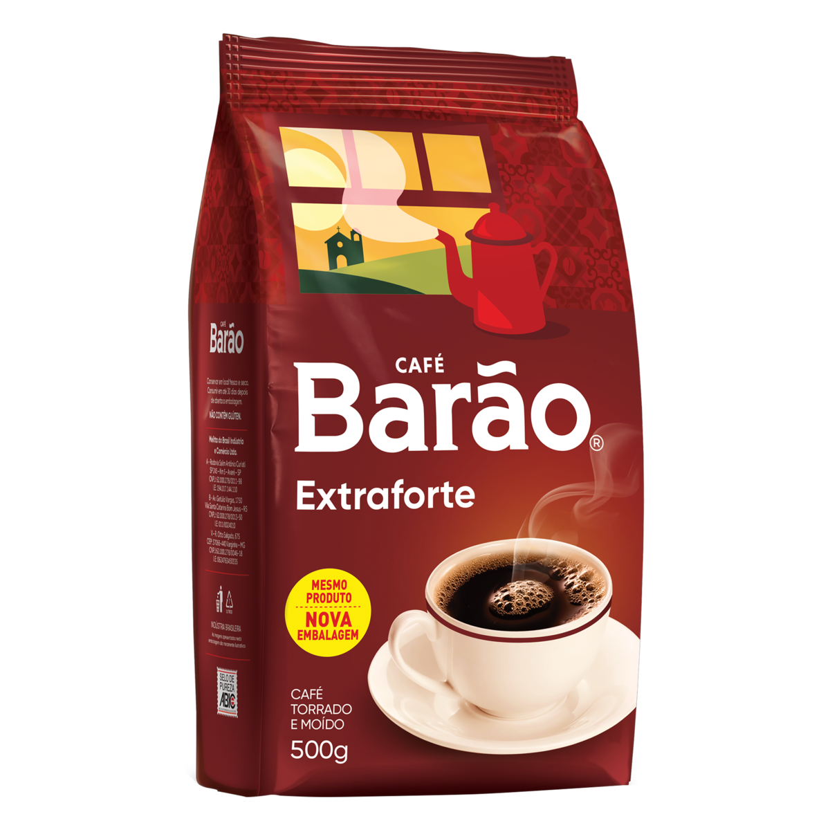 7896348300376 - CAFÉ TORRADO E MOÍDO EXTRAFORTE BARÃO PACOTE 500G