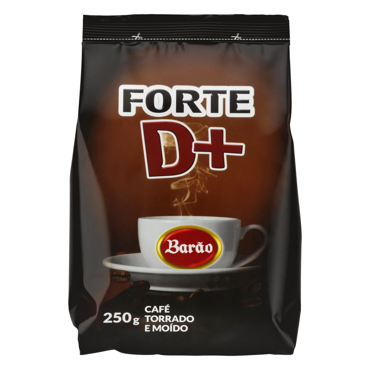 7896348300604 - CAFÉ TORRADO E MOÍDO FORTE D+ PACOTE 250G