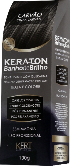 7896380605774 - TINT KERATON BANHO DE BRILHO 100G CARVAO