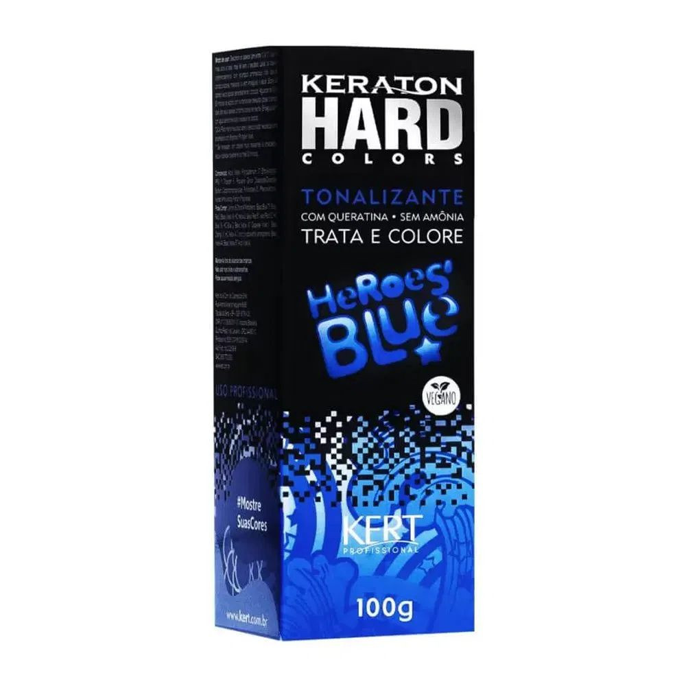 7896380607228 - TONALIZANTE KERATON HARD COLORS 100GR HEROES BLUE