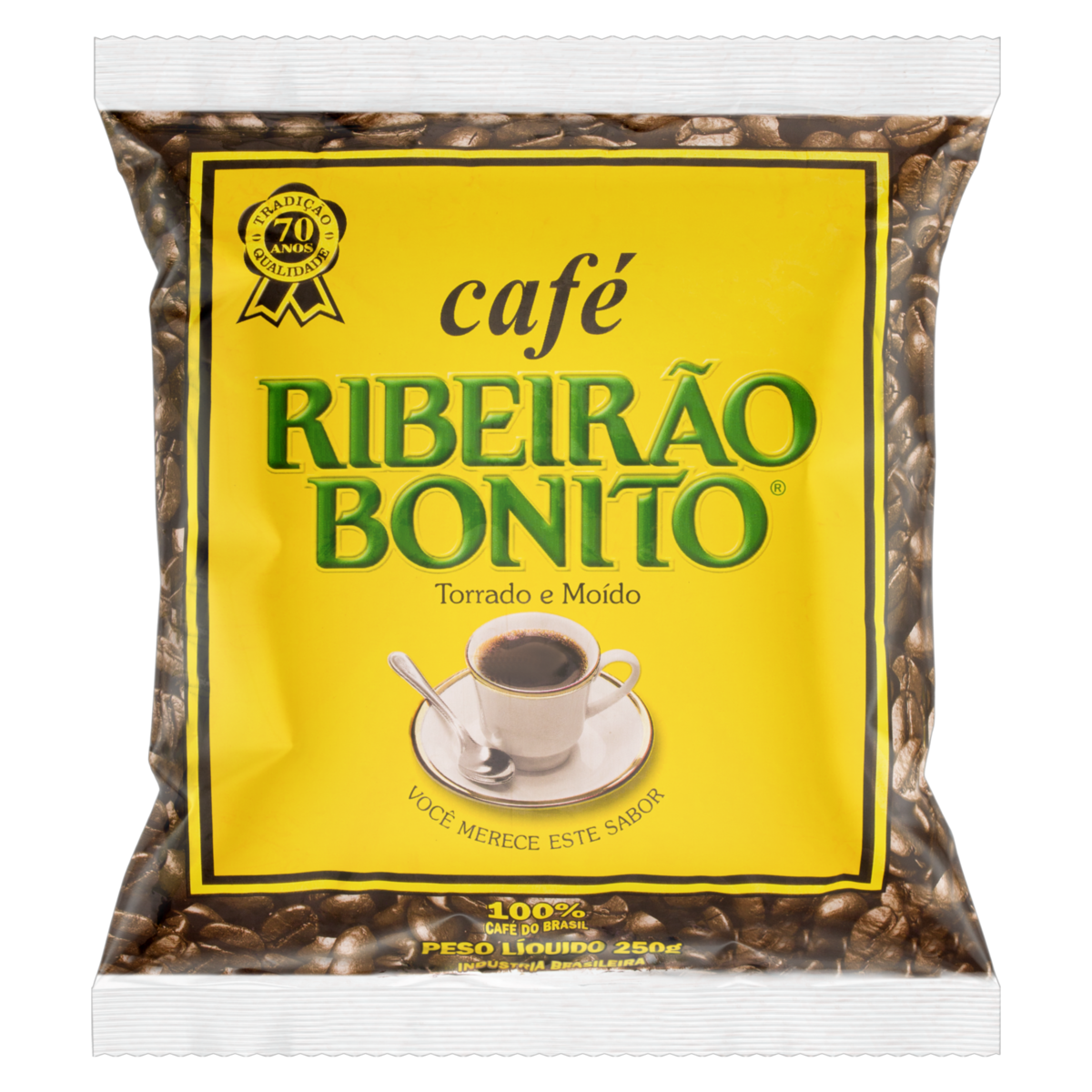 7896416600025 - CAFÉ TORRADO E MOÍDO RIBEIRÃO BONITO PACOTE 250G