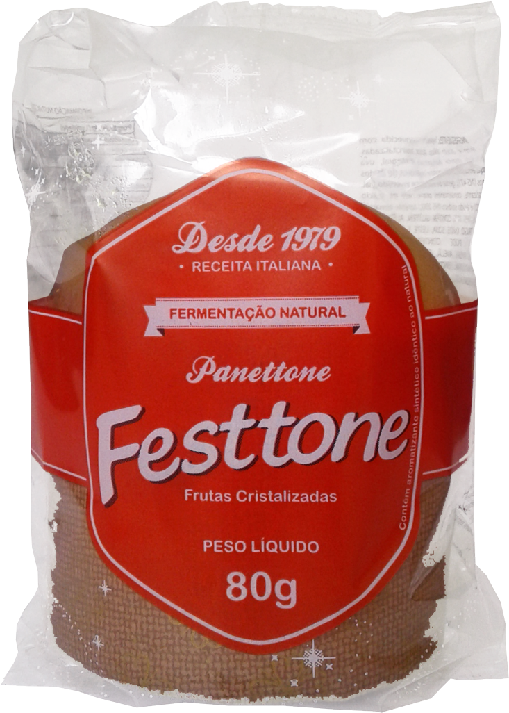 7896438150614 - PANETTONE COM GOTAS DE CHOCOLATE FESTTONE PACOTE 80G