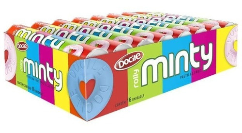 7896451907660 - PASTILHA FRUIT DOCILE ROLLY MINTY PACOTE 29G