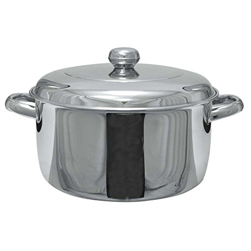 7896502802722 - BRINOX STAINLESS STEEL CASSAROLE FOR RECHAUD WITH LID- 1.5 GALLON, LARGE, SILVER