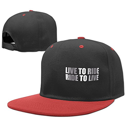 7896508729061 - KIDS REFLECTIVE LIVE TO RIDE RID PLATINUM STYLE HIP-HOP BASEBALL CAP RED