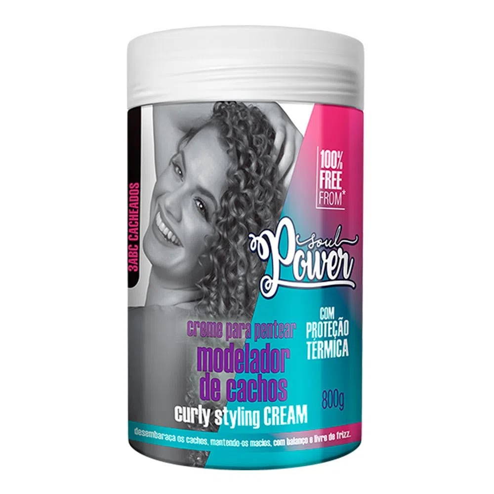 7896509976167 - CREME PARA PENTEAR CURLY STYLING CREAM SOUL POWER POTE 800G