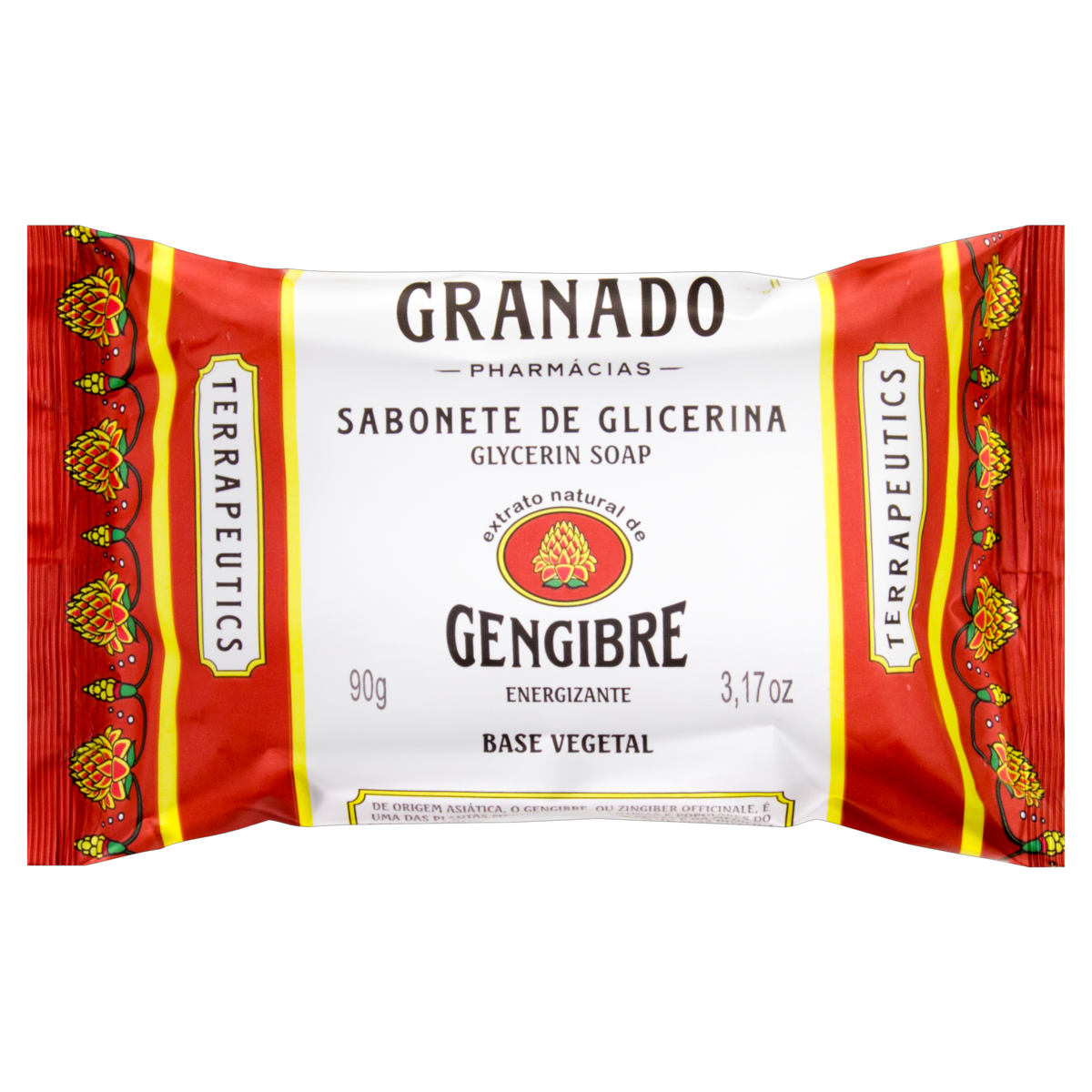 7896512940209 - SABONETE BARRA DE GLICERINA GENGIBRE GRANADO TERRAPEUTICS CAIXA 90G