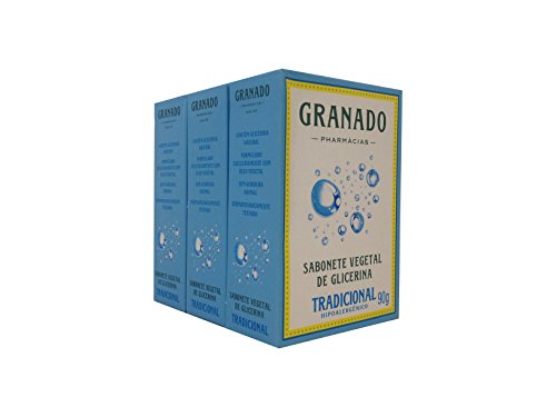 7896522905229 - LINHA GLICERINA GRANADO - SABONETE EM BARRA VEGETAL TRADICIONAL (3 X 90 GR) - (GRANADO GLYCERIN COLLECTION - VEGETABLE BAR SOAP CLASSIC (3 X NET 3.2 OZ))