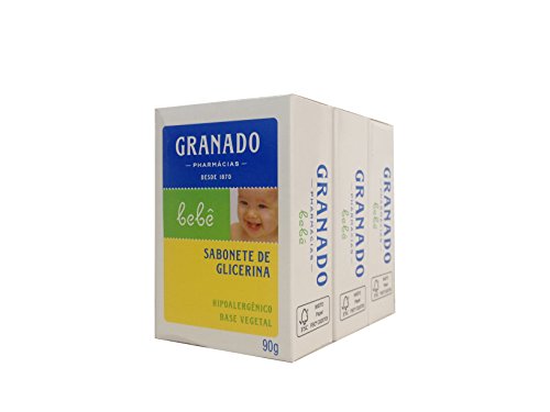 7896522905427 - LINHA BEBE GRANADO - SABONETE EM BARRA DE GLICERINA TRADICIONAL (3 X 90 GR) - (GRANADO BABY COLLECTION - CLASSIC GLYCERIN BAR SOAP NET (3 X 3.2 OZ))