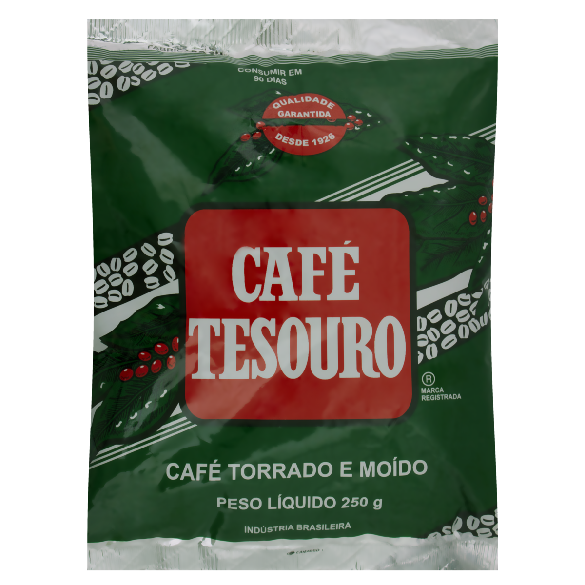 7896532300014 - CAFÉ TORRADO E MOÍDO TESOURO PACOTE 250G