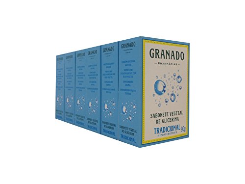 7896532905226 - LINHA GLICERINA GRANADO - SABONETE EM BARRA VEGETAL TRADICIONAL (6 X 90 GR) - (GRANADO GLYCERIN COLLECTION - VEGETABLE BAR SOAP CLASSIC (6 X NET 3.2 OZ))