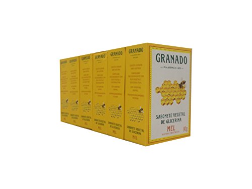 7896532905240 - LINHA GLICERINA GRANADO - SABONETE EM BARRA VEGETAL MEL (6 X 90 GR) - (GRANADO GLYCERIN COLLECTION - VEGETABLE BAR SOAP HONEY (6 X NET 3.2 OZ))
