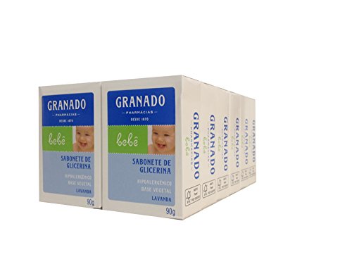 7896542911859 - LINHA BEBE GRANADO - SABONETE EM BARRA DE GLICERINA LAVANDA (12 X 90 GR) - (GRANADO BABY COLLECTION - LAVENDER GLYCERIN BAR SOAP NET (12 X 3.2 OZ))