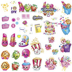 0789655197418 - 39 NEW SHOPKINS WALL DECALS KIDS TOYS STICKERS PEEL AND STICK REMOVABLE DECOR