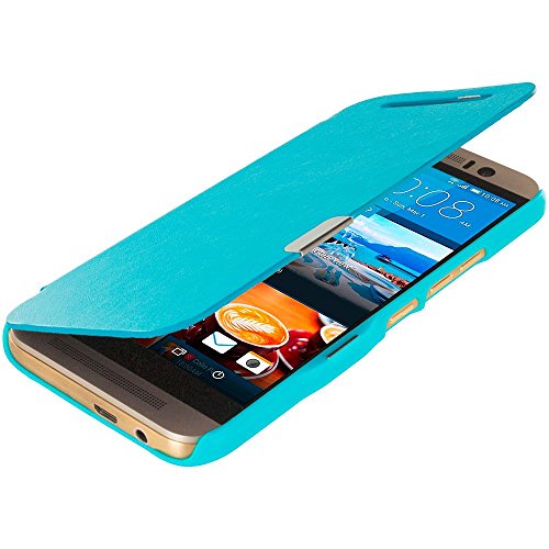 0789655210827 - BABY BLUE SLIM WALLET MAGNETIC FLIP CASE COVER FOR HTC ONE M9