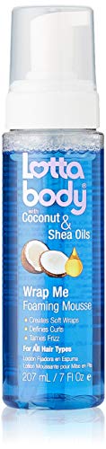 0789655803593 - LOTTABODY COCONUT OIL AND SHEA WRAP ME FOAMING CURL MOUSSE , CREATES SOFT WRAPS, HAIR MOUSSE FOR CURLY HAIR, DEFINES CURLS, ANTI FRIZZ, 7 FL OZ
