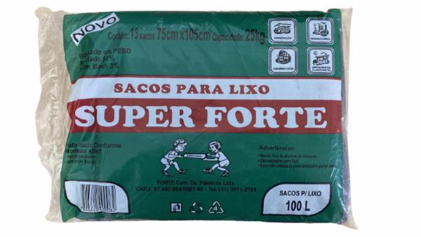 7896642400062 - SACO P/LIXO SUPER FORTE 100 LTS 1 KG